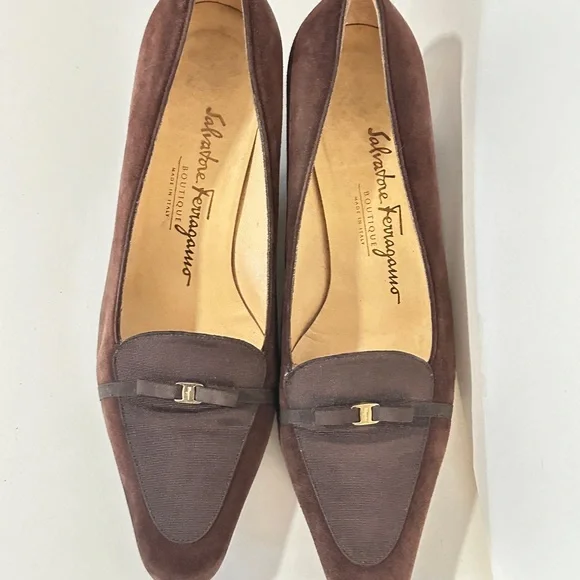 Salvatore Ferragamo Brown Loafers - Picture 1 of 13
